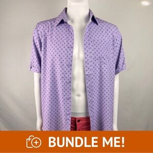 English Laundry Men’s Short Sleeve Button-Up Shirt – Size Medium